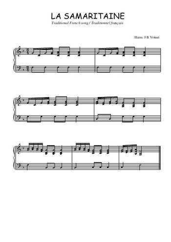 Téléchargez l'arrangement pour piano de la partition de La Samaritaine en PDF